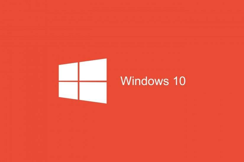 紅色背景上的Windows 10標誌