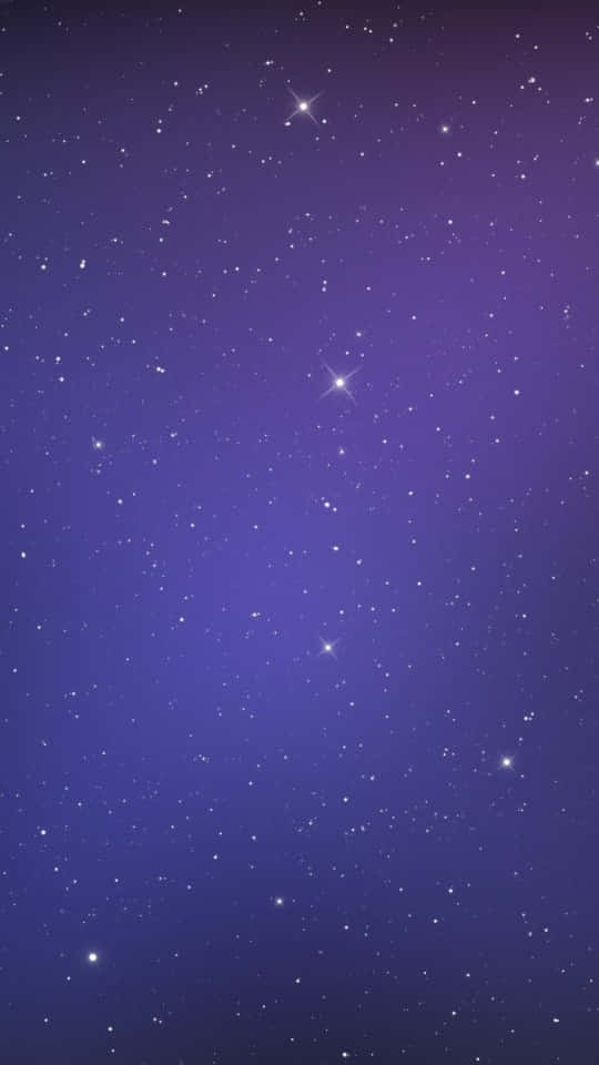 紅玫瑰的簡約之美 壁紙 — 一個寧靜的漸變紫色夜空，充滿閃爍的星星和幾個明亮的天體。