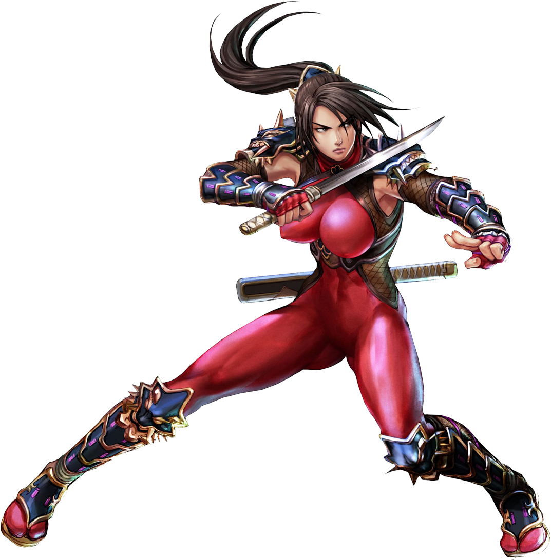 紅甲女戰士戰鬥姿勢 壁紙 — 一位身穿紅色盔甲的兇猛動漫女戰士，在黑色背景前以動態戰鬥姿勢揮舞著劍。
