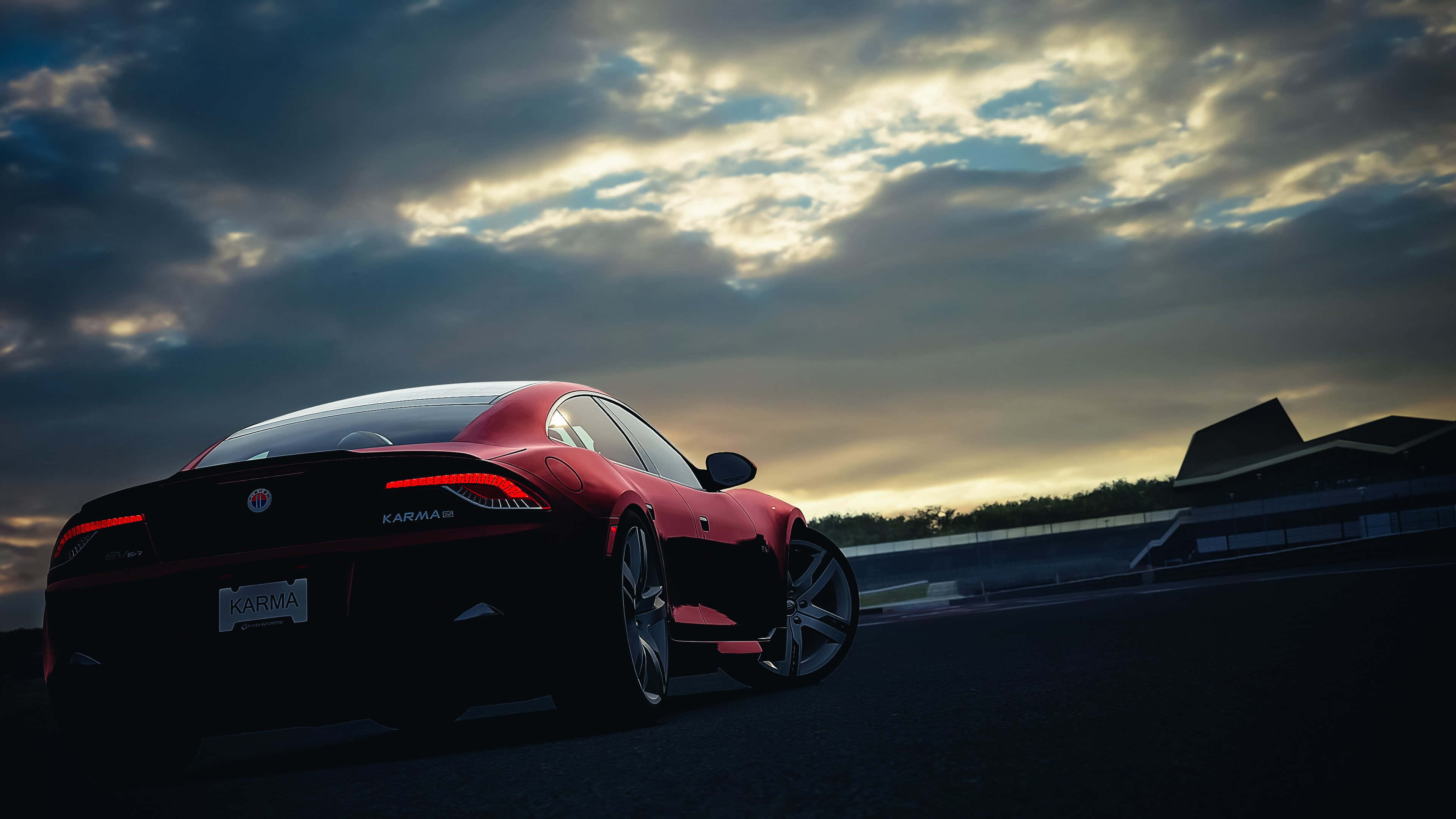 紅色Fisker Atlantic實時汽車 壁紙