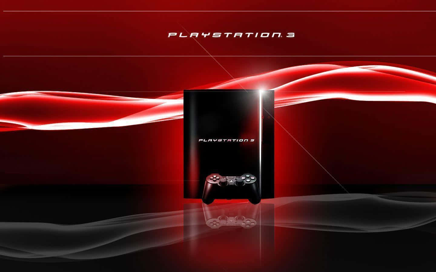 紅色PlayStation配紅色背景 壁紙