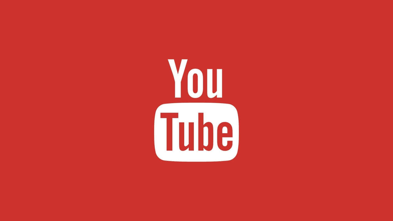 紅色背景上的 YouTube 標誌