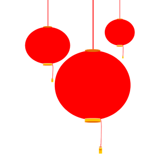 紅色中國燈籠向量圖 壁紙