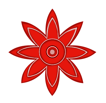紅色抽象花朵圖案 壁紙