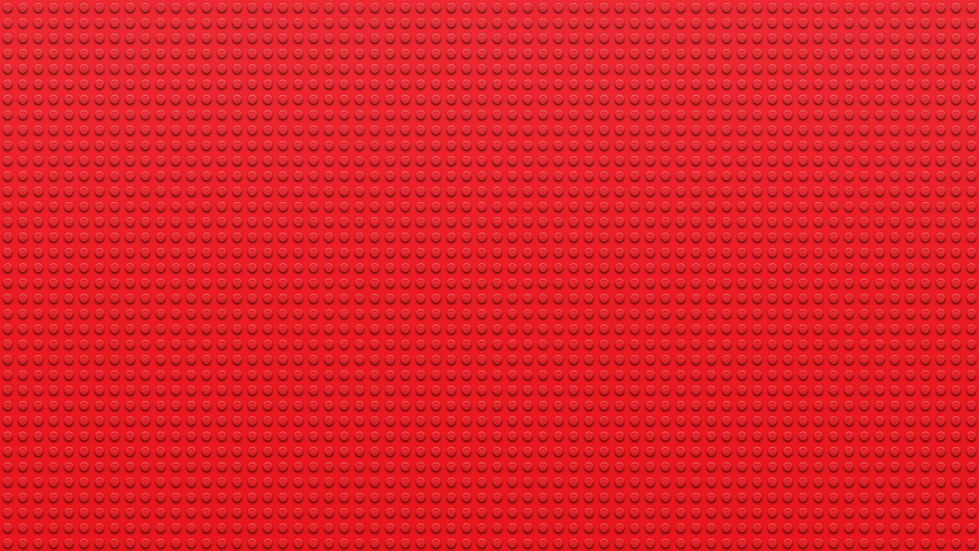 紅色LEGO底板，帶有凸點圖案，用於建築玩具。