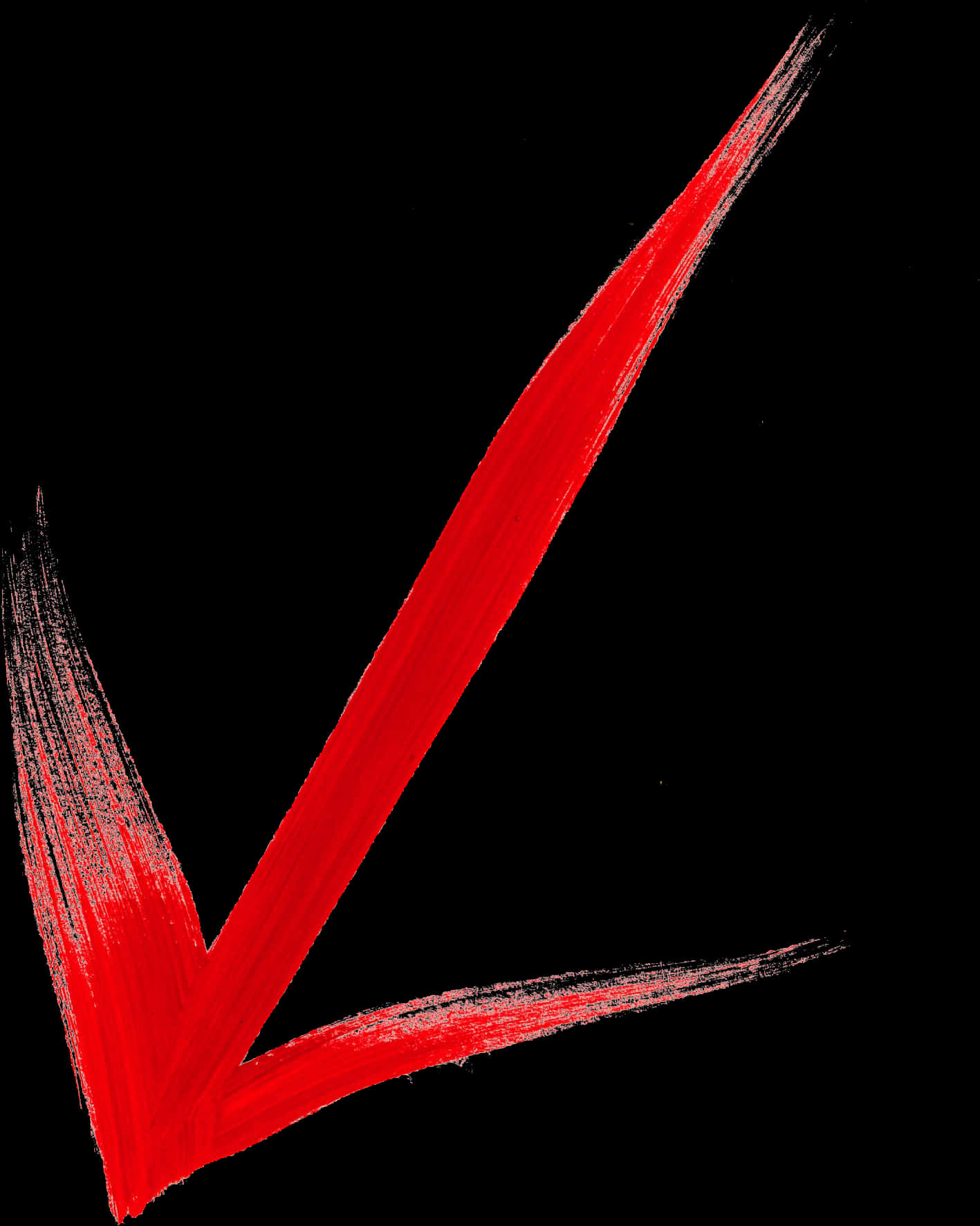 紅色毛筆剔號 壁紙