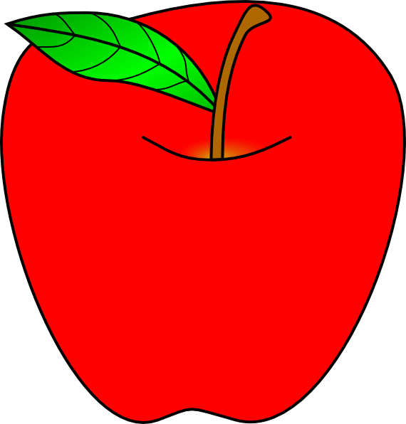 紅色蘋果卡通插圖 壁紙