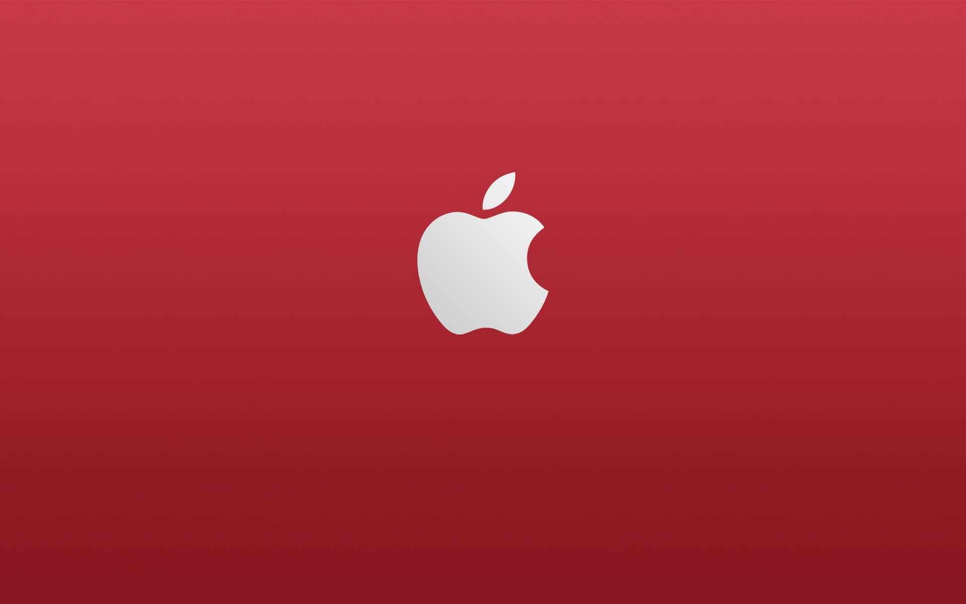 白色Apple標誌在紅色漸變背景上