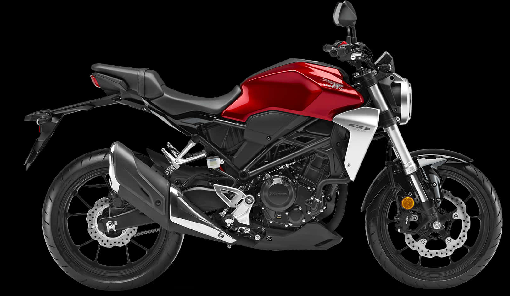 紅色運動電單車黑色背景 壁紙