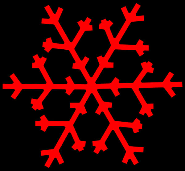 紅色雪花剪影 壁紙