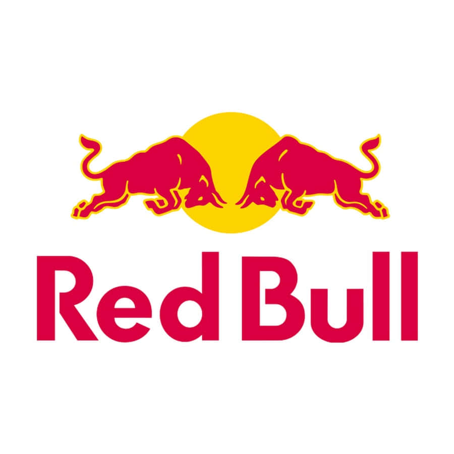 紅色鬥牛藝術圖片 壁紙 — 兩頭紅牛在黃色太陽前互相衝撞，下方有粗體紅色文字。