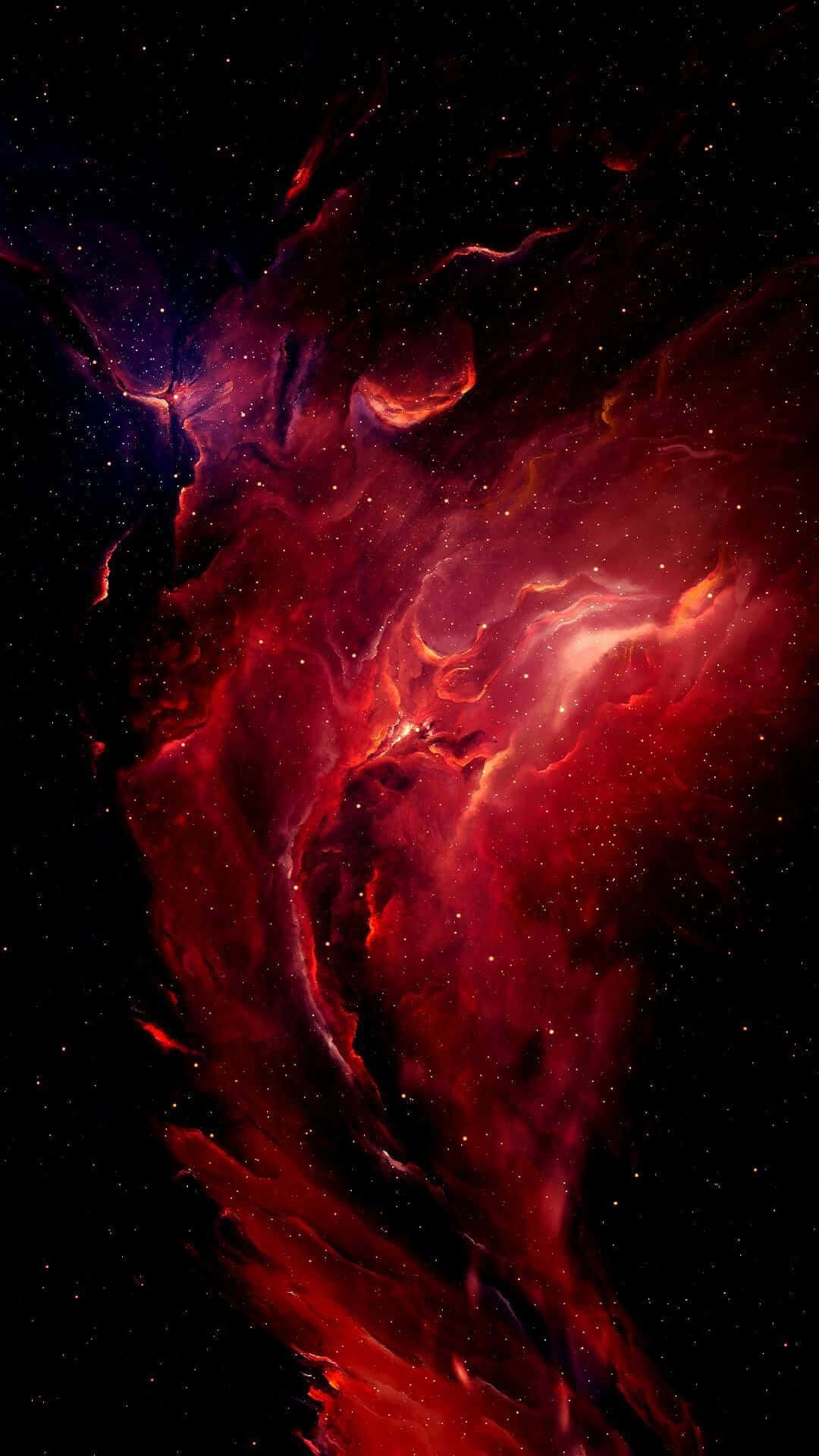 紅藍交錯的太空背景 壁紙