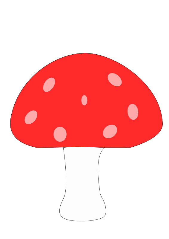 紅頂蘑菇插畫 壁紙