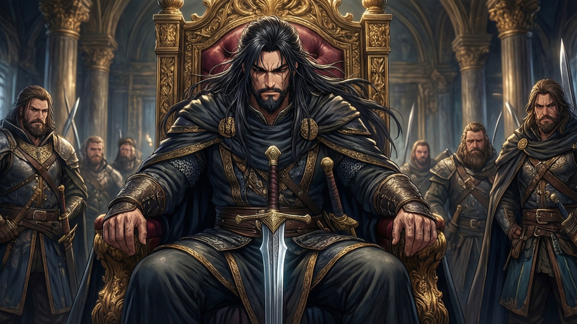 紅髮傑克坐於王座 壁紙