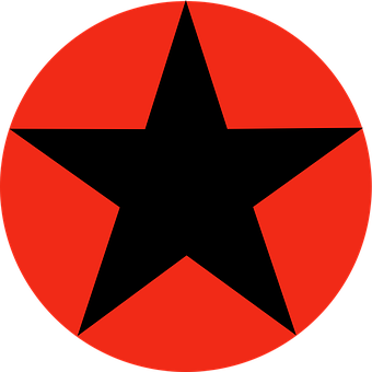 紅黑星形圖形 壁紙