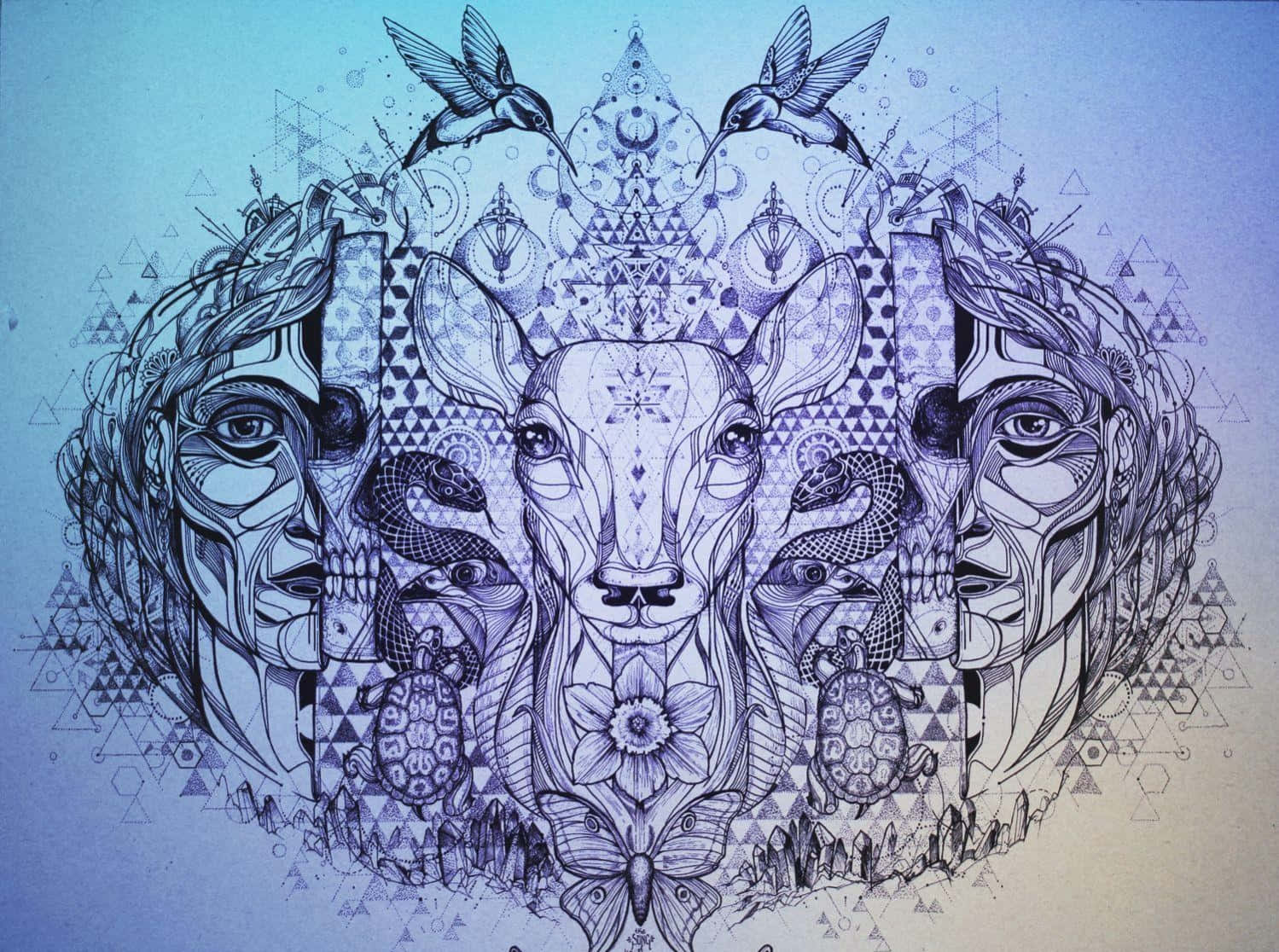 紋身背景 壁紙