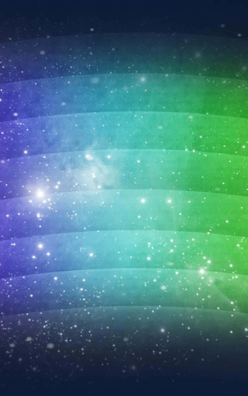 星空背景，藍綠漸變和彎曲帶