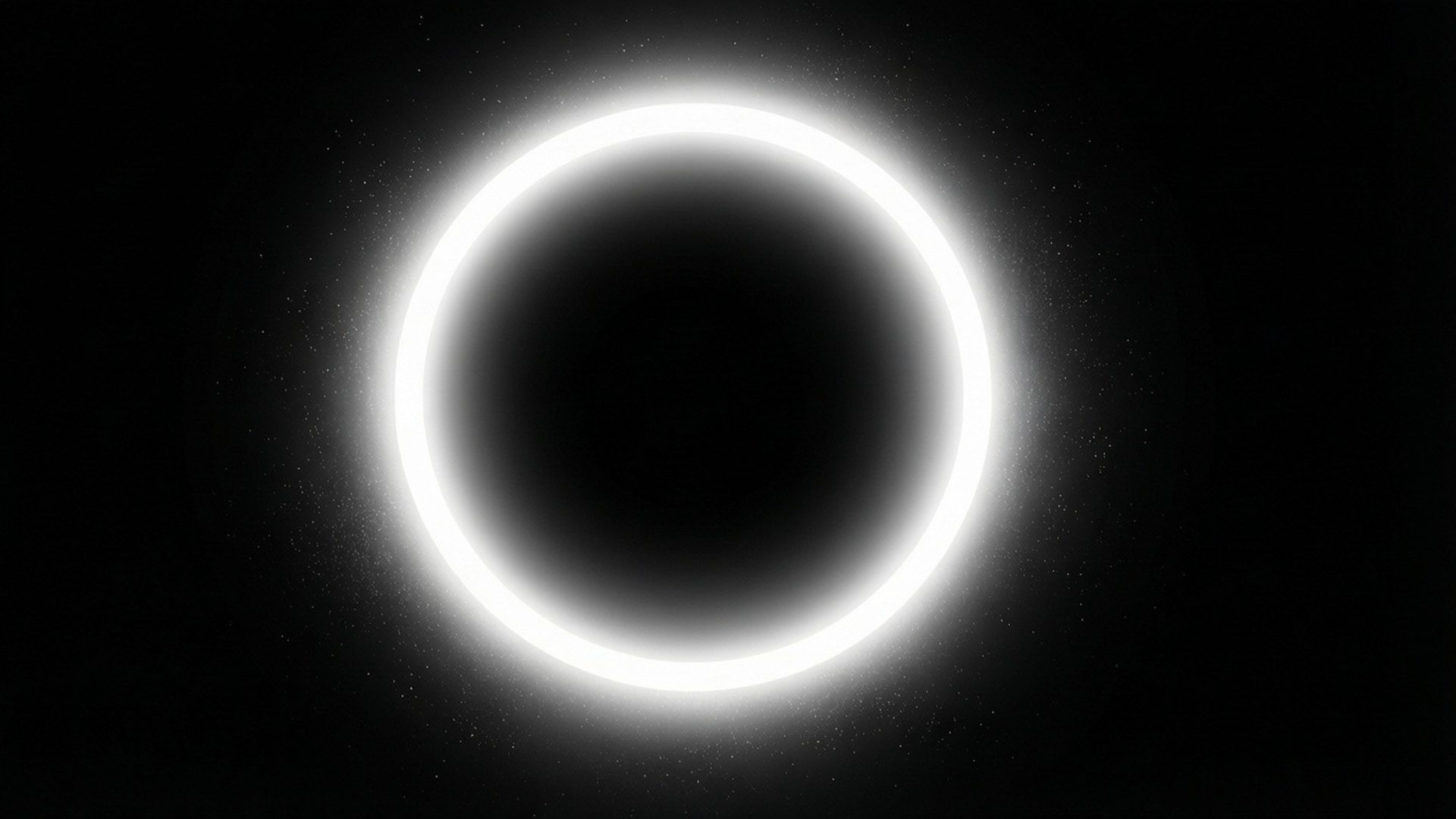 太空中被星星包圍的明亮發光環