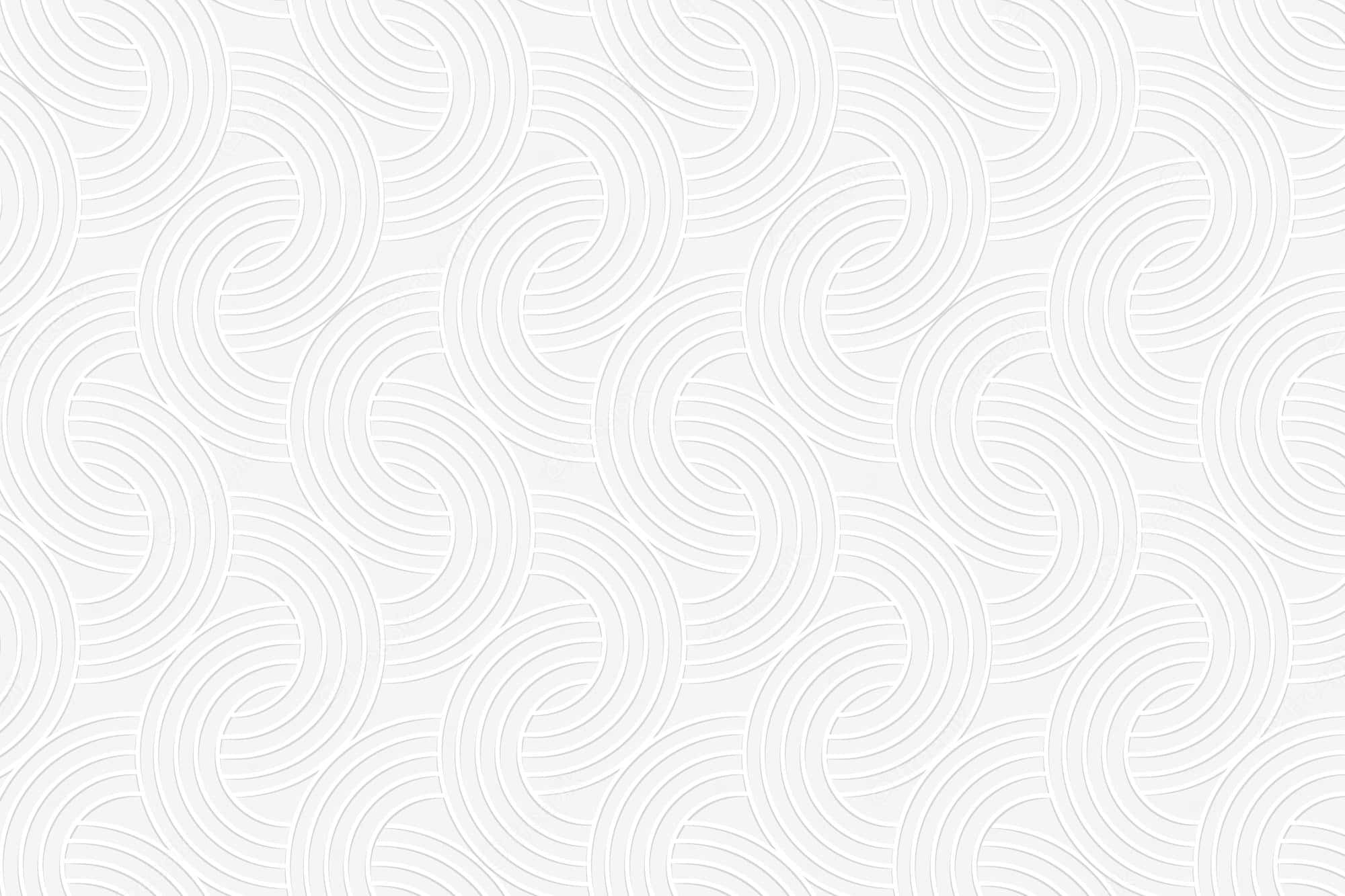 純白背景 壁紙 — 一款極簡白色牆紙，帶有重複的浮雕同心圓圖案，營造出微妙的深度和質感。