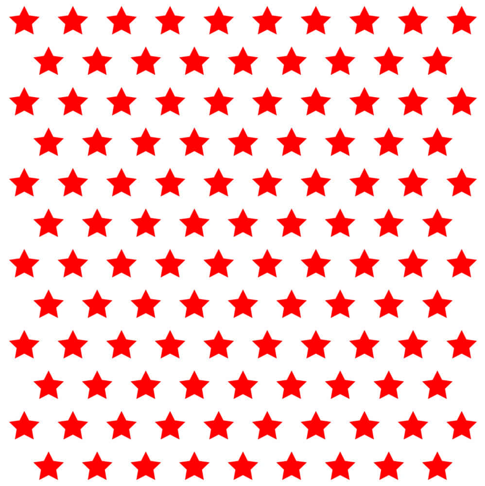 Red Star 桌布 壁紙 — 純白背景上密集排列的鮮紅色五角星網格，營造出大膽的重複圖案。