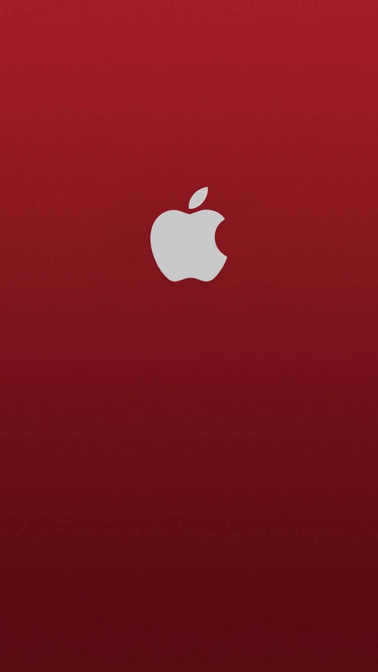 白色Apple標誌在紅色漸變背景上