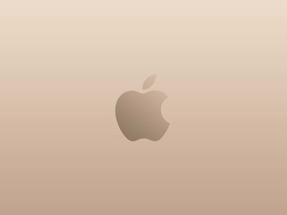米色漸層背景上的Apple標誌