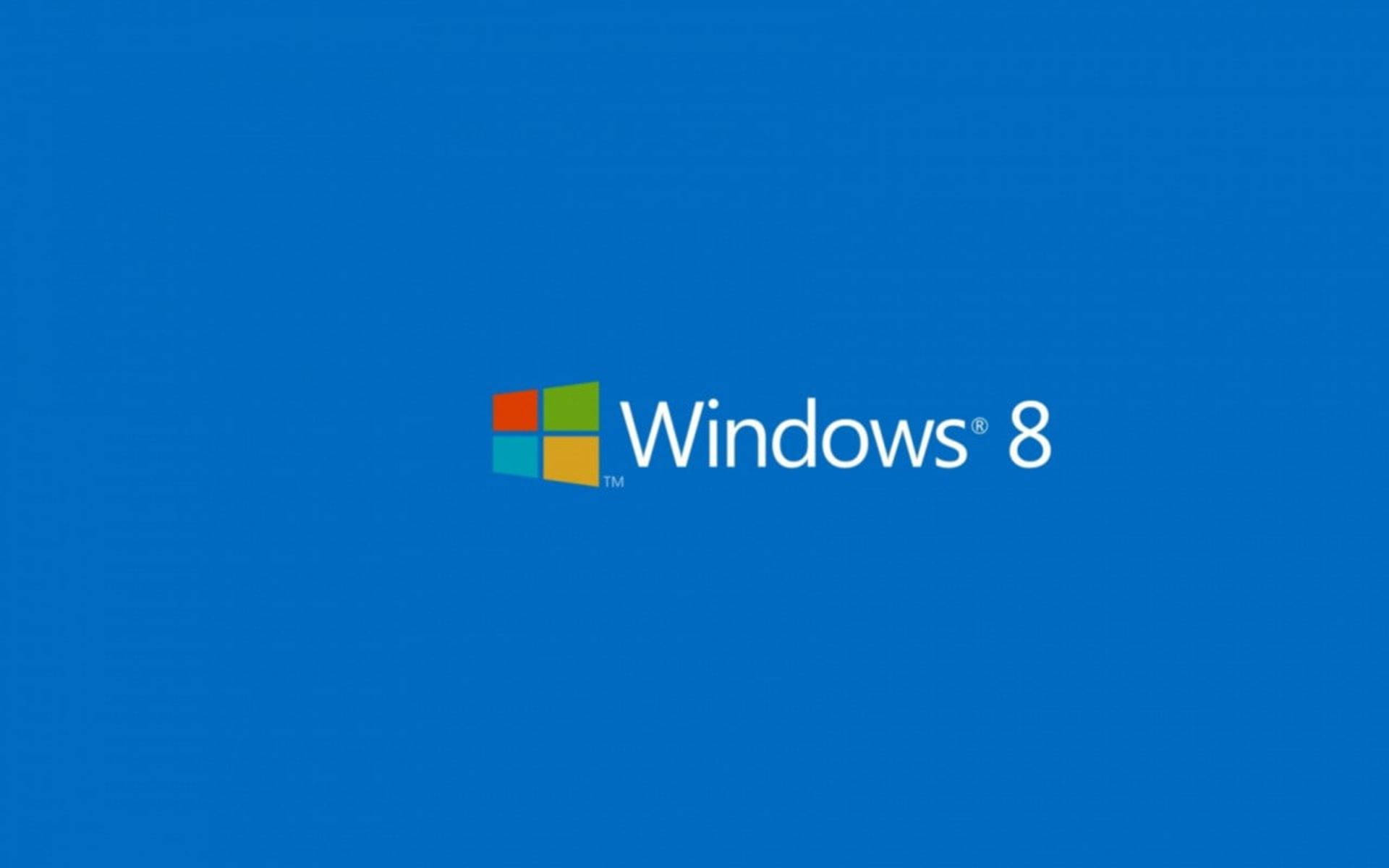 藍色背景上的 Windows 8 作業系統標誌