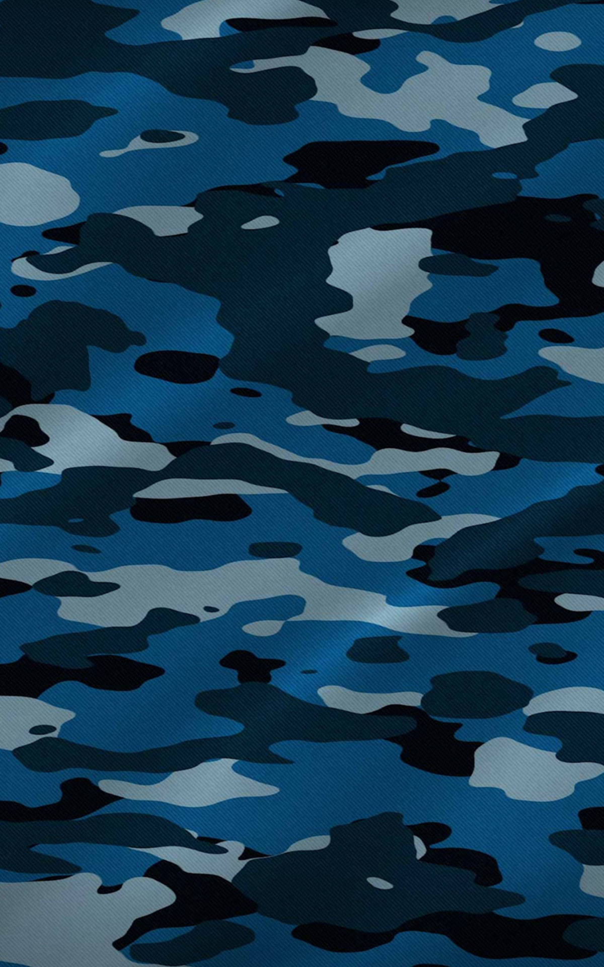 布料紋理上的藍色、黑色和灰色迷彩圖案。