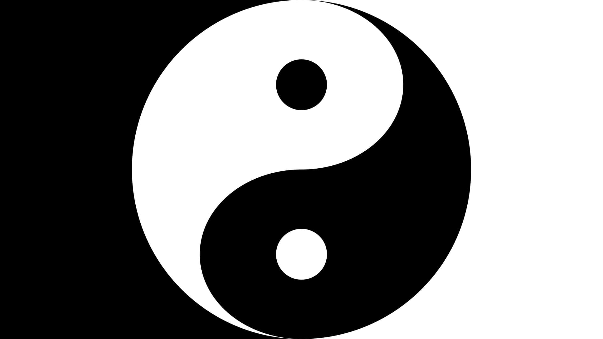 代表平衡與和諧的黑白陰陽符號。