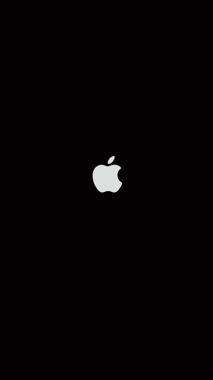 黑色背景上的白色Apple標誌