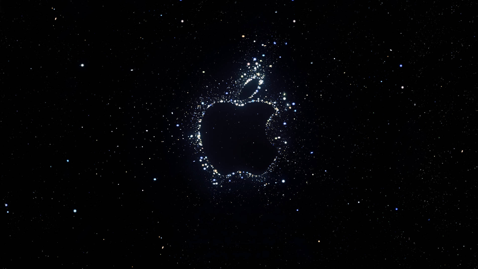 由太空中的星星組成的Apple標誌