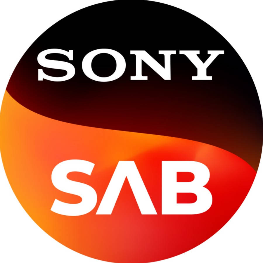 Sony SAB標誌，在黑色到橙紅色的漸變圓圈上有白色文字。