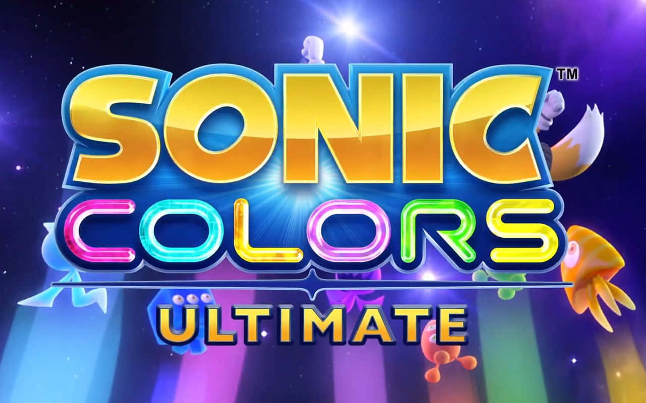 Sonic Colors Ultimate 遊戲標題，在太空中呈現色彩繽紛的角色