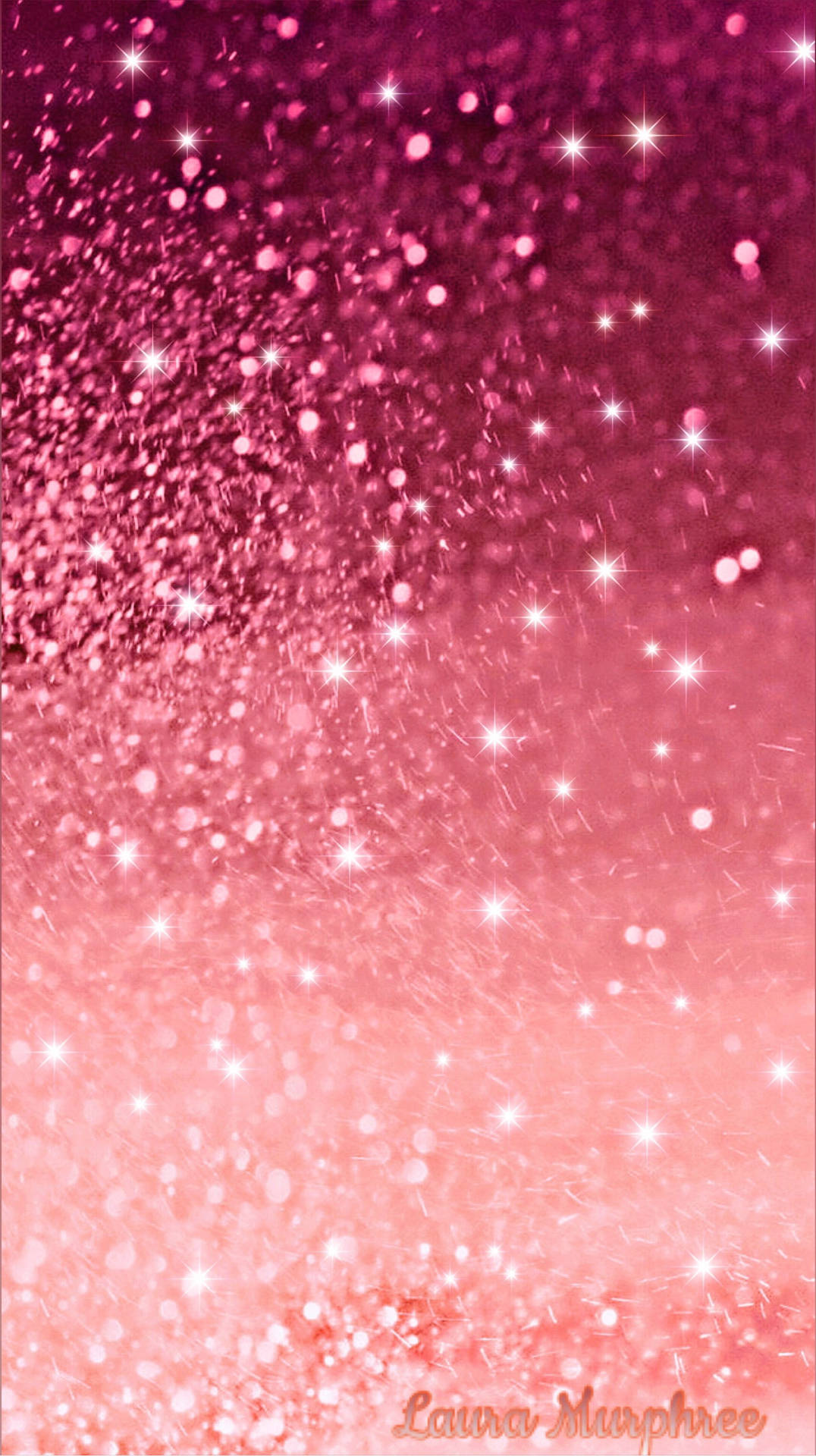 閃爍的粉紅和洋紅色閃粉背景，帶有閃爍的星星。