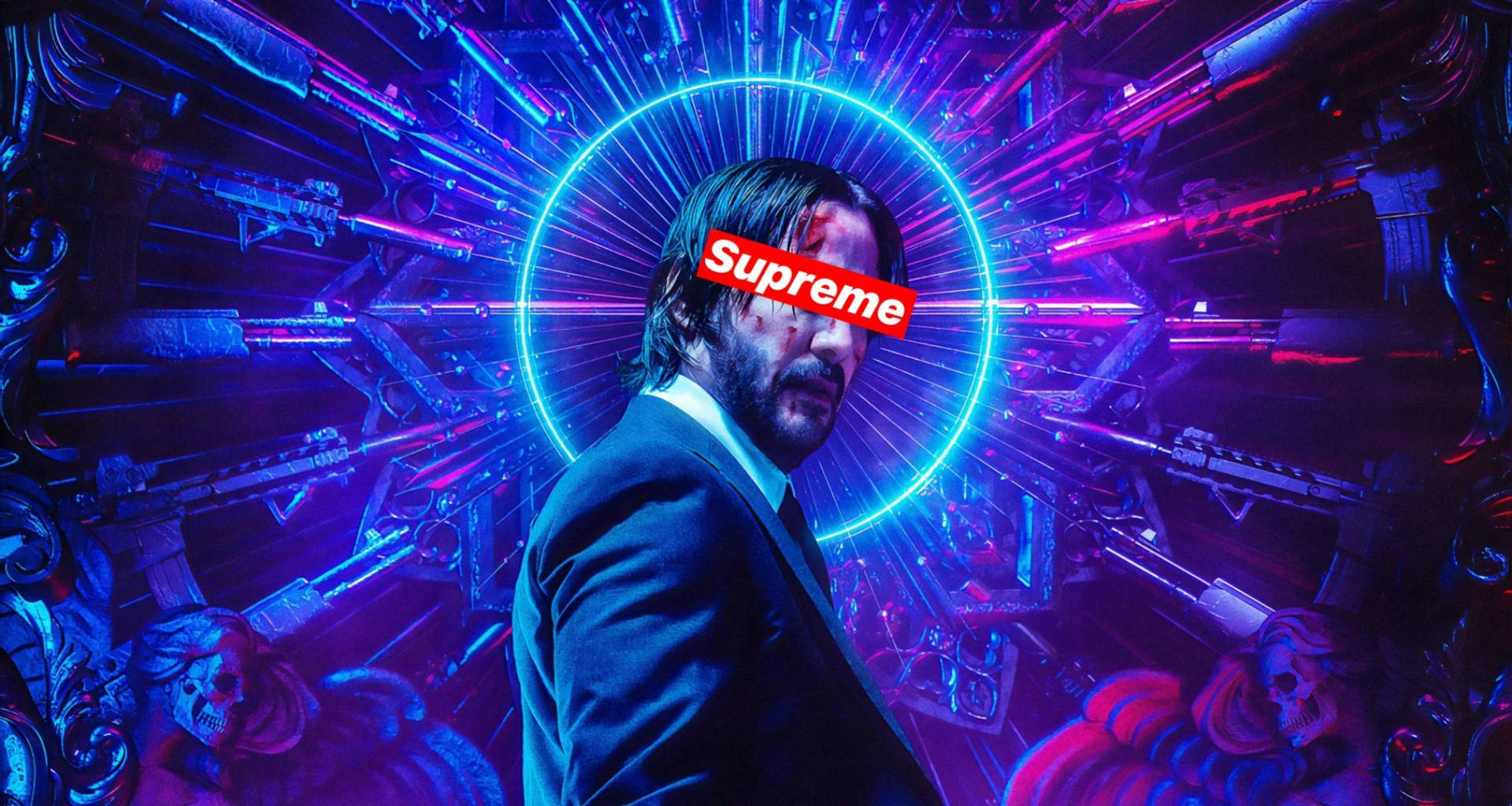 紫色 Supreme 基努·里維斯