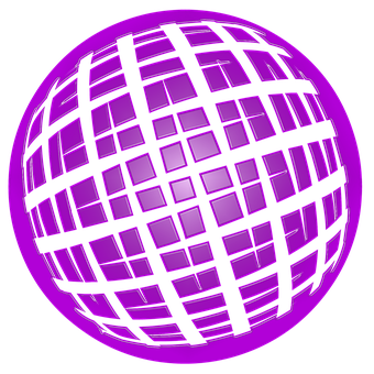 紫色Disco球插畫 壁紙