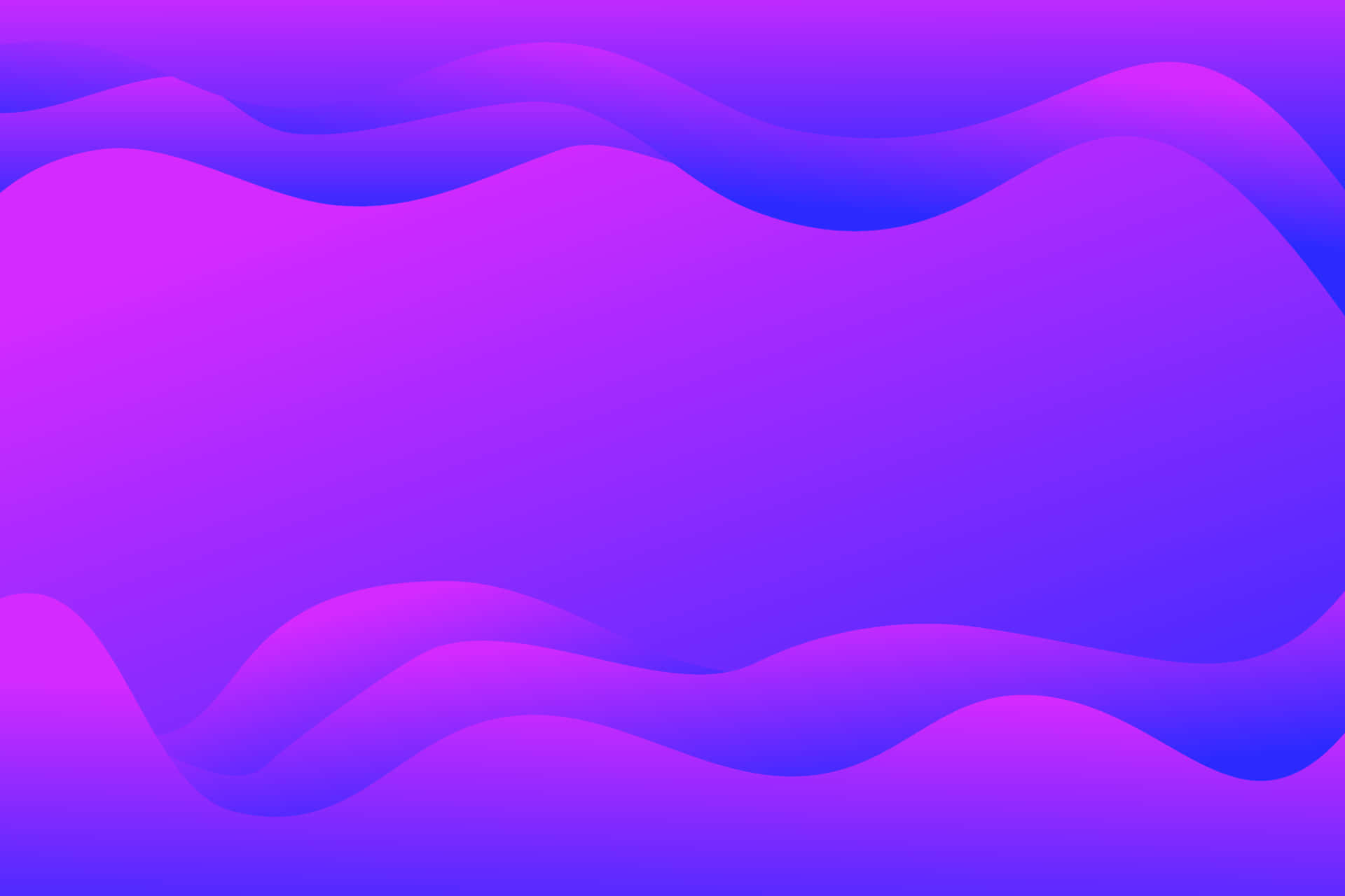Twitter Header 桌布 壁紙 — 紫色和藍色漸變的平滑流動波浪營造出寧靜的抽象數位背景。