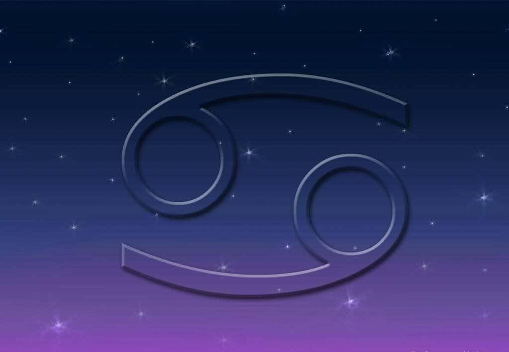 紫色夜空滿佈星星同星座符號 壁紙