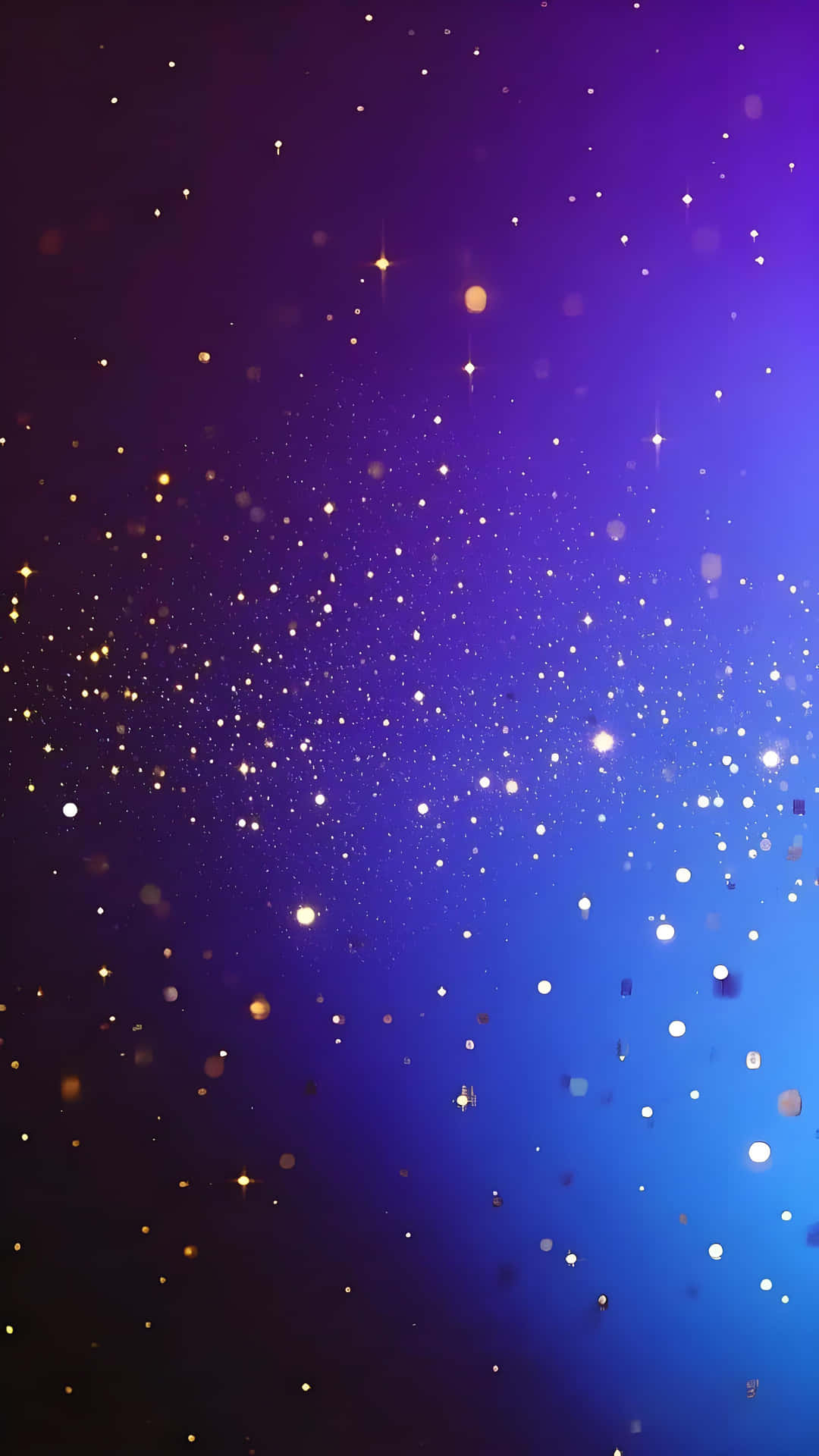 星空夜空，帶有紫色到藍色漸變和閃爍燈光