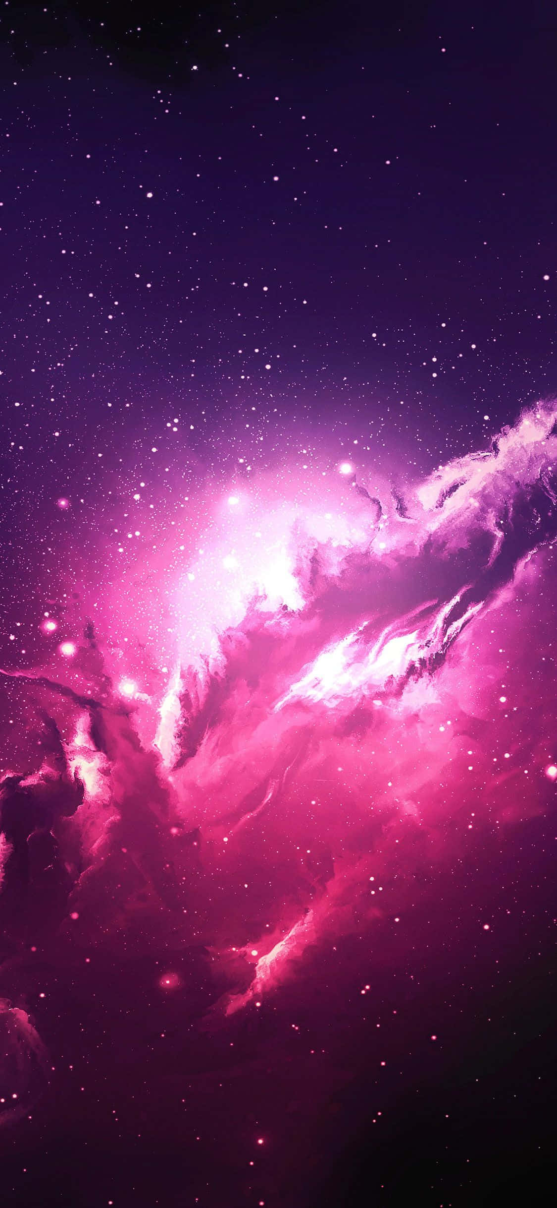 紫色星空與雲層 壁紙