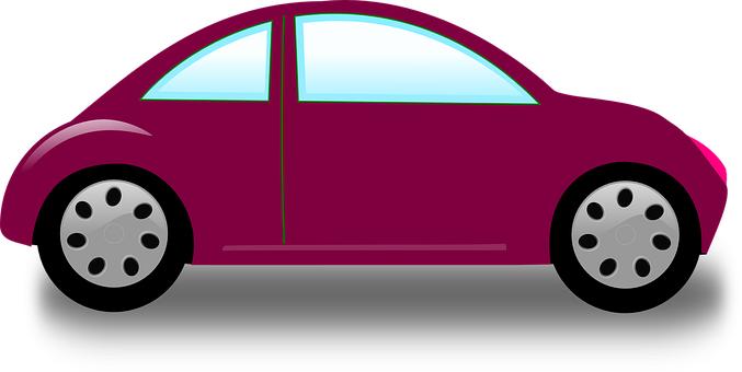 紫色汽車側面向量圖 壁紙