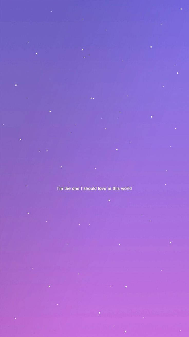 帶有星星和居中勵志文字的紫色漸變天空。