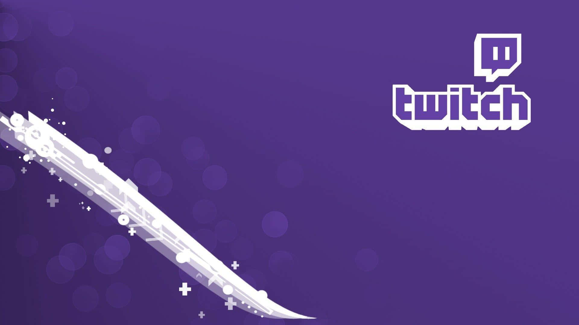 紫色背景上的Twitch標誌 壁紙