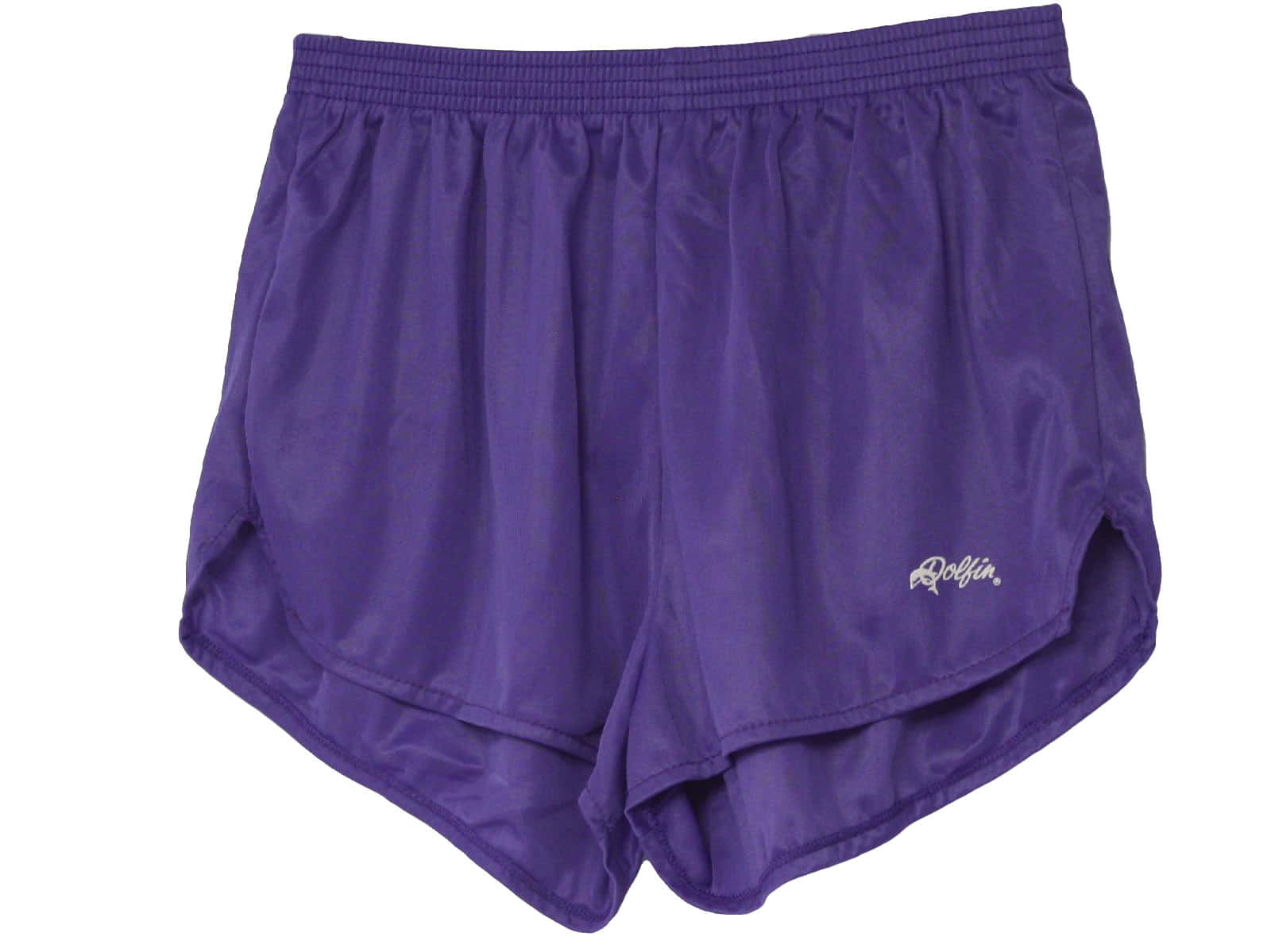 Purple Shorts 桌布 壁紙 — 紫色運動短褲，附彈性腰帶，右下擺有小標誌。