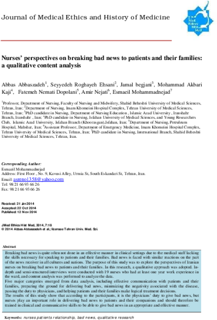 《絕命毒師》醫護人員文章標題與摘要 壁紙 — 黑色背景，白色文字，詳細描述一項關於向病人傳達壞消息的醫學研究。
