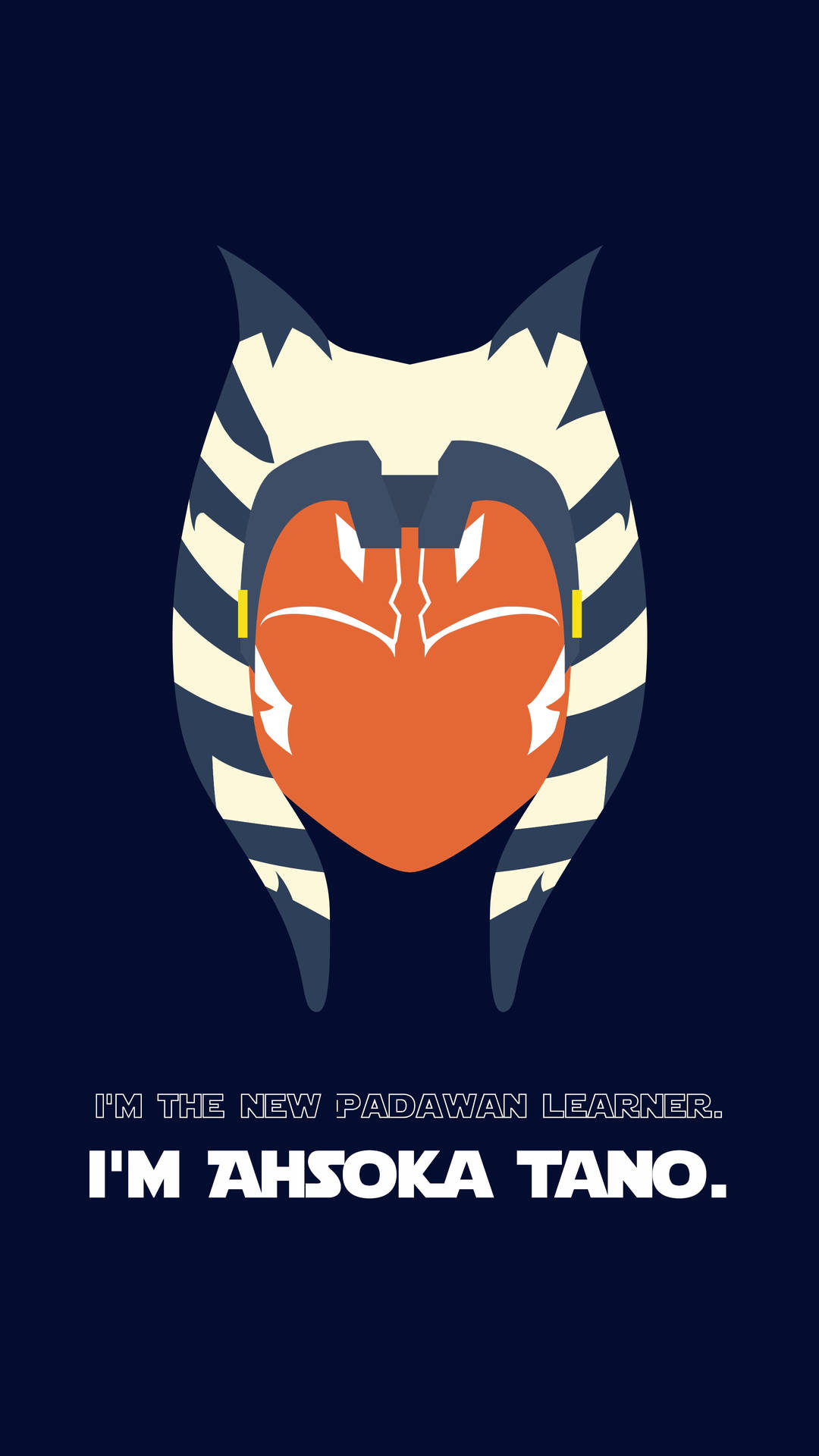 Ahsoka Tano 角色肖像，附有文字「我是新的學徒」。