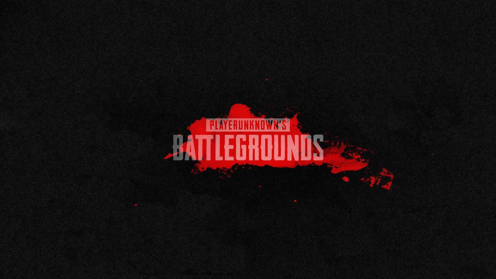 黑色背景上紅色濺射嘅 PlayerUnknown's Battlegrounds 標誌