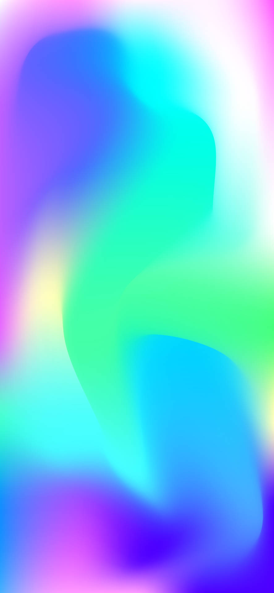 抽象數位藝術中藍色、綠色和紫色色調的柔和流動漸變。