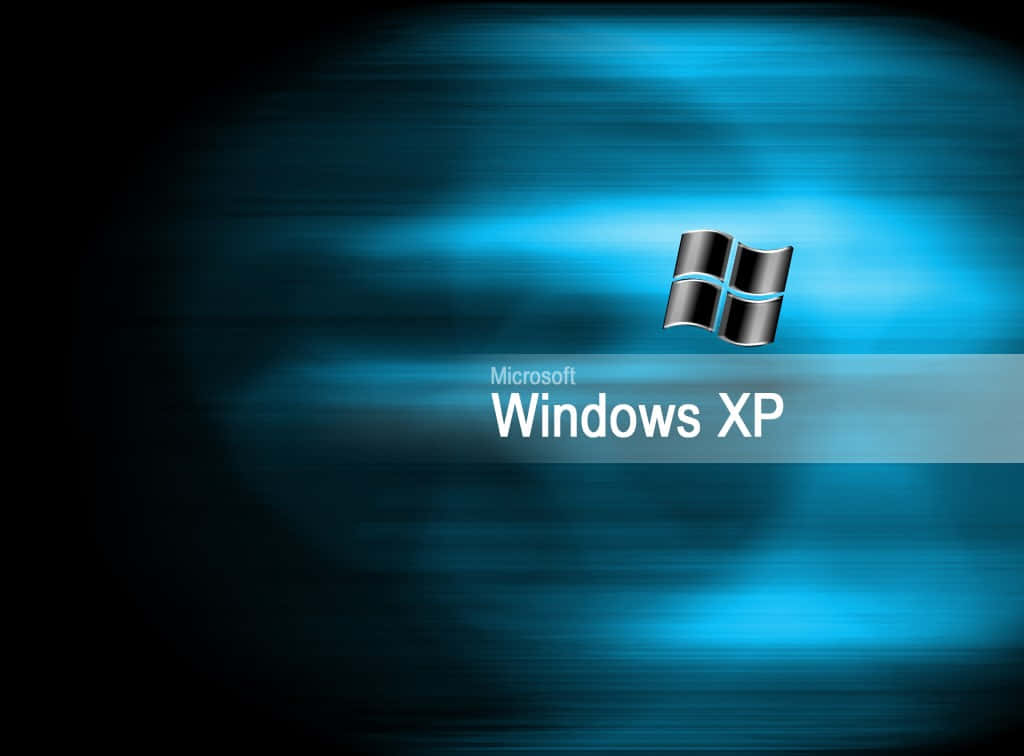 藍色漸變背景上的 Windows XP 標誌