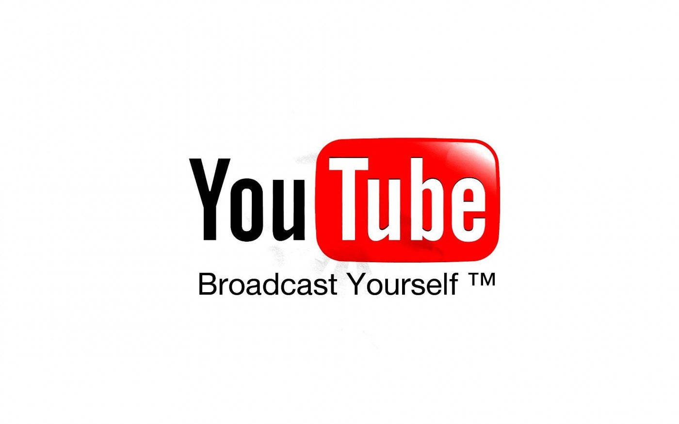 YouTube 標誌，帶有紅色播放按鈕和標語 broadcast yourself